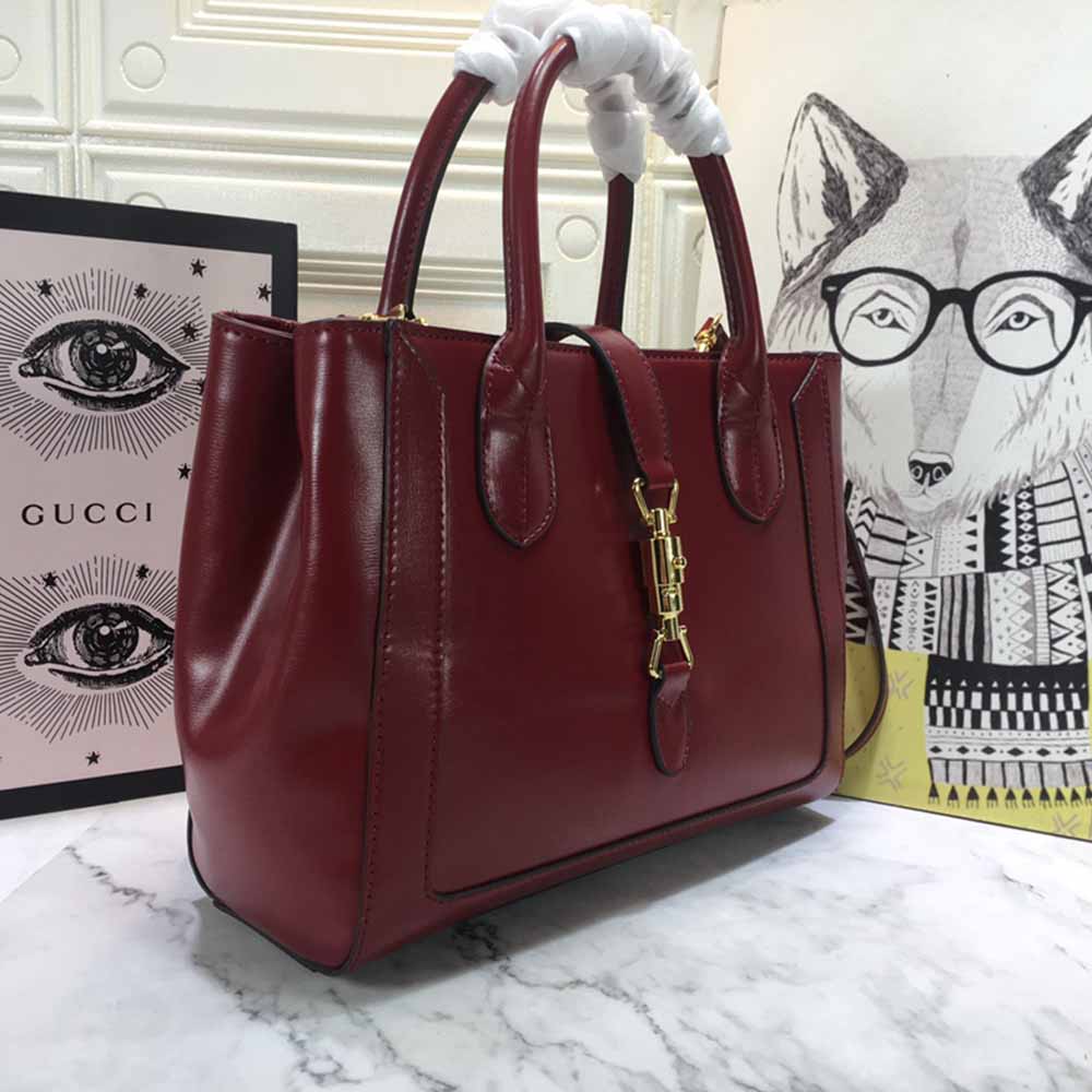 Replica Gucci Jackie 1961 Large Tote Bag 649015 Red/Black/Grey - Image 3