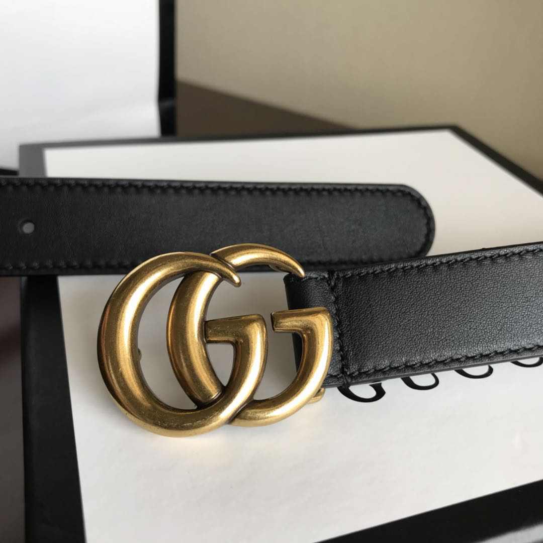 Replica Gucci Classic Vintage Belt Gold& Black - Image 6