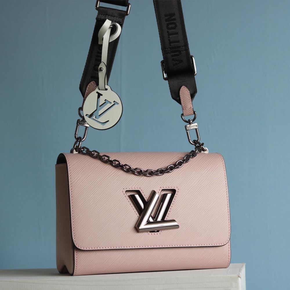 Replica Louis Vuitton Twist Mm M56628 Black/White/Pink - Image 9