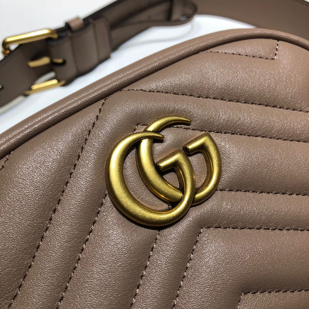Replica Gucci Marmont Matelasse Leather Belt Bag 476434 - Image 4