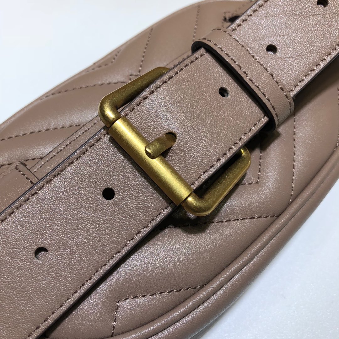Replica Gucci Marmont Matelasse Leather Belt Bag 476434 - Image 5