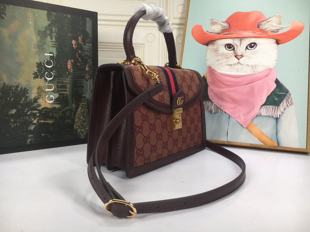 Replica Gucci Ophidia Small Top Handle Bag With Web 651055 - Image 2