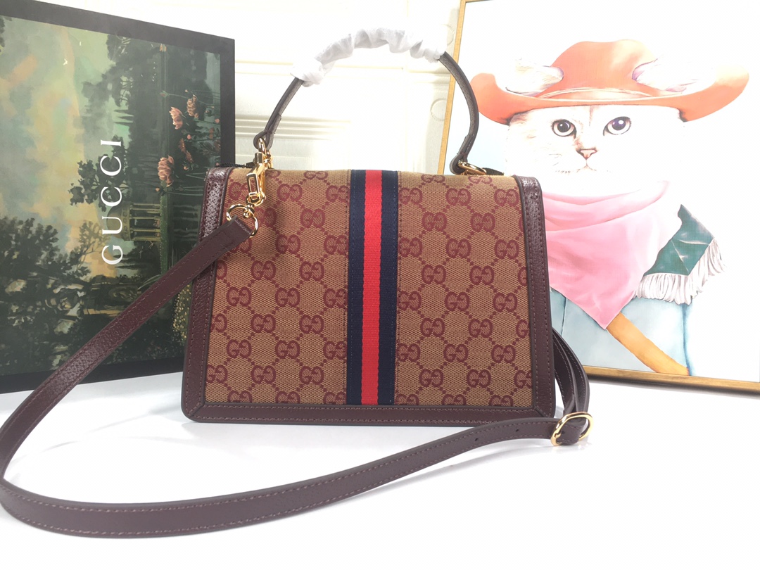 Replica Gucci Ophidia Small Top Handle Bag With Web 651055 - Image 4