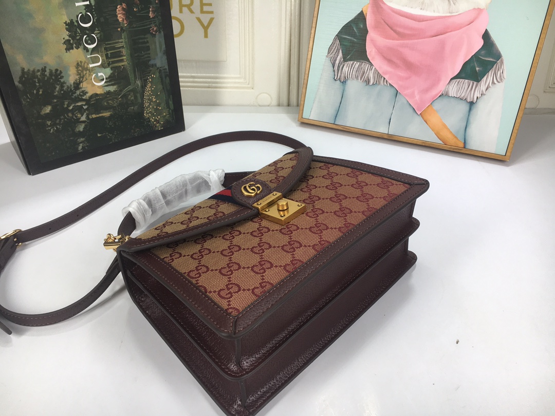 Replica Gucci Ophidia Small Top Handle Bag With Web 651055 - Image 6