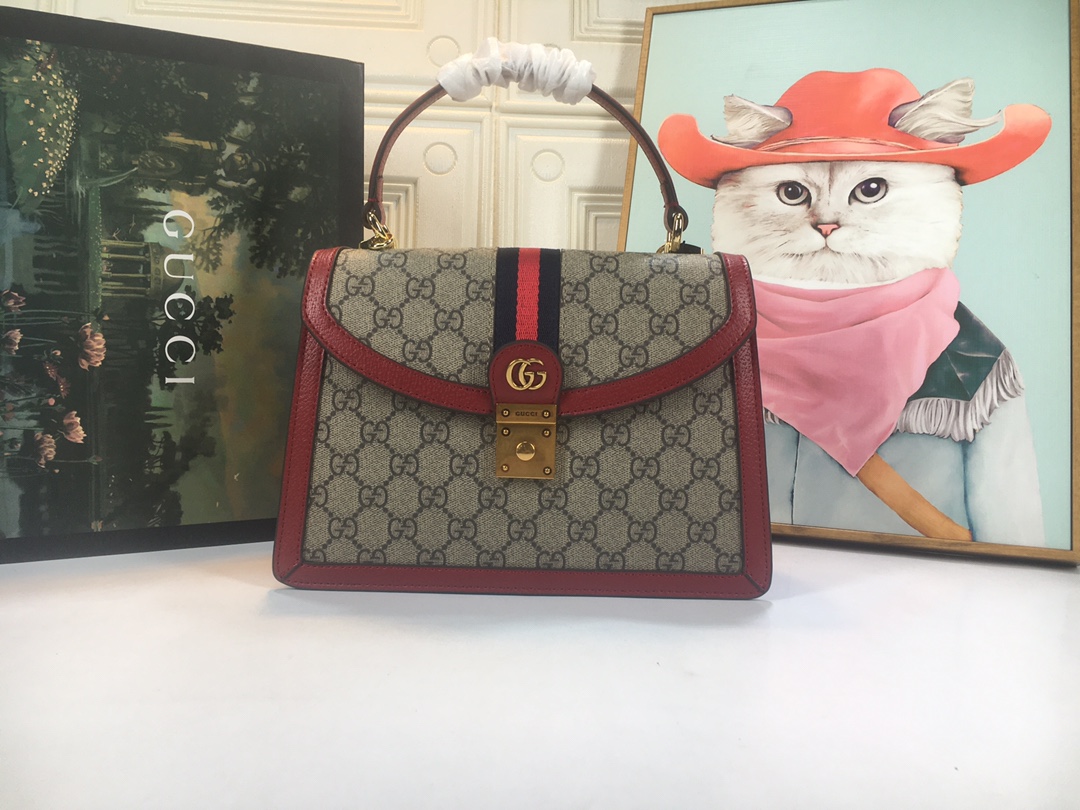 Replica Gucci Ophidia Small Top Handle Bag With Web 651055 - Image 11