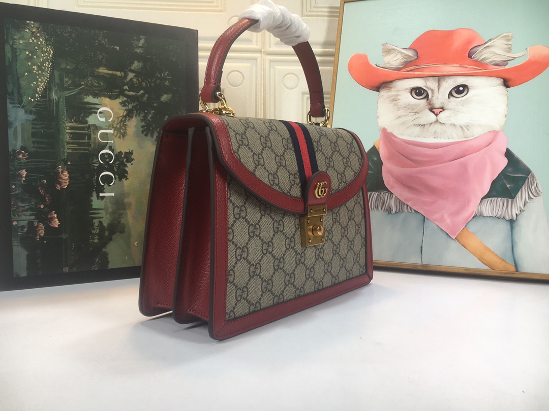 Replica Gucci Ophidia Small Top Handle Bag With Web 651055 - Image 12