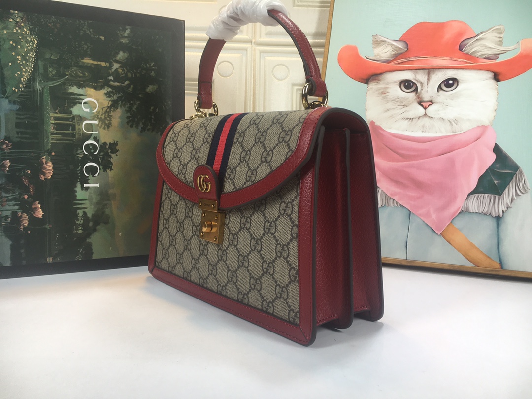 Replica Gucci Ophidia Small Top Handle Bag With Web 651055 - Image 13