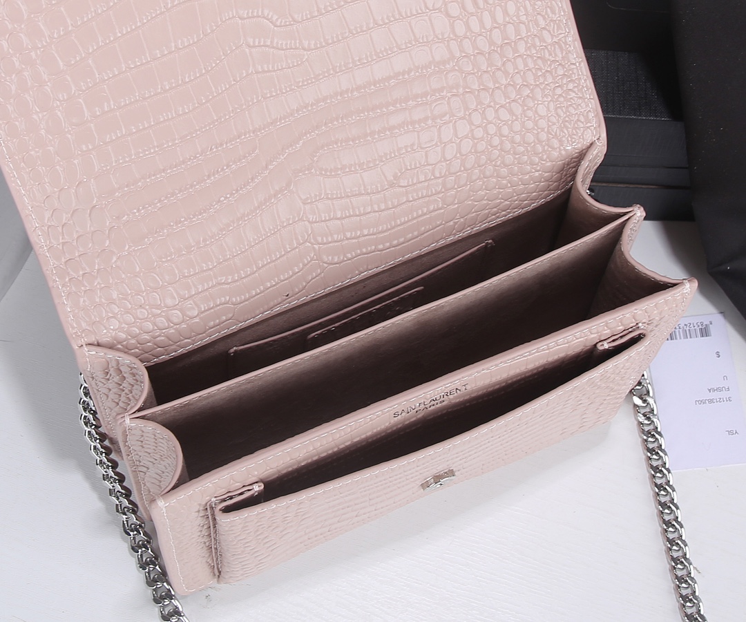 Replica Ysl Sunset Medium In Crocodile Embossed Shiny Leather 1737 - Image 20