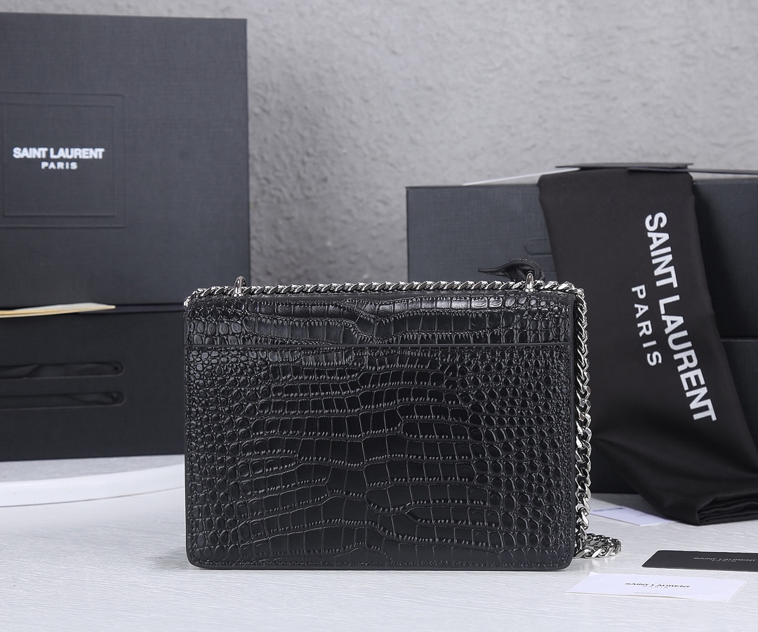 Replica Ysl Sunset Medium In Crocodile Embossed Shiny Leather 1737 - Image 14