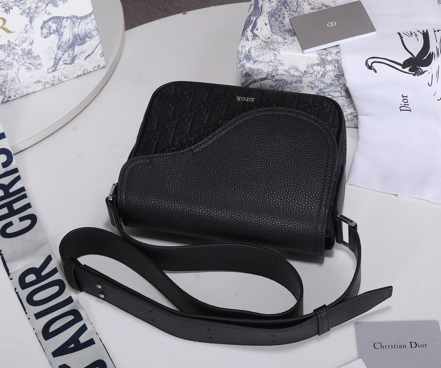 Replica Dior Aaa-Oblique Mini Saddle Messenger Bag - Image 8