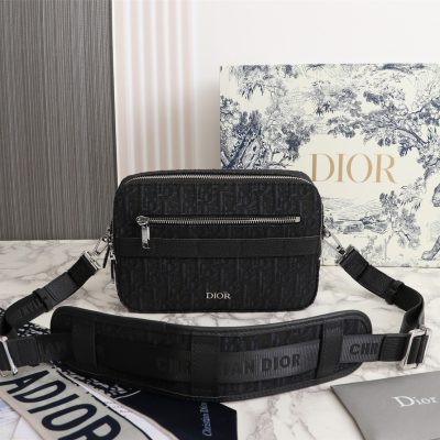 Replica Dior Safari Messenger Bag Black/Beige