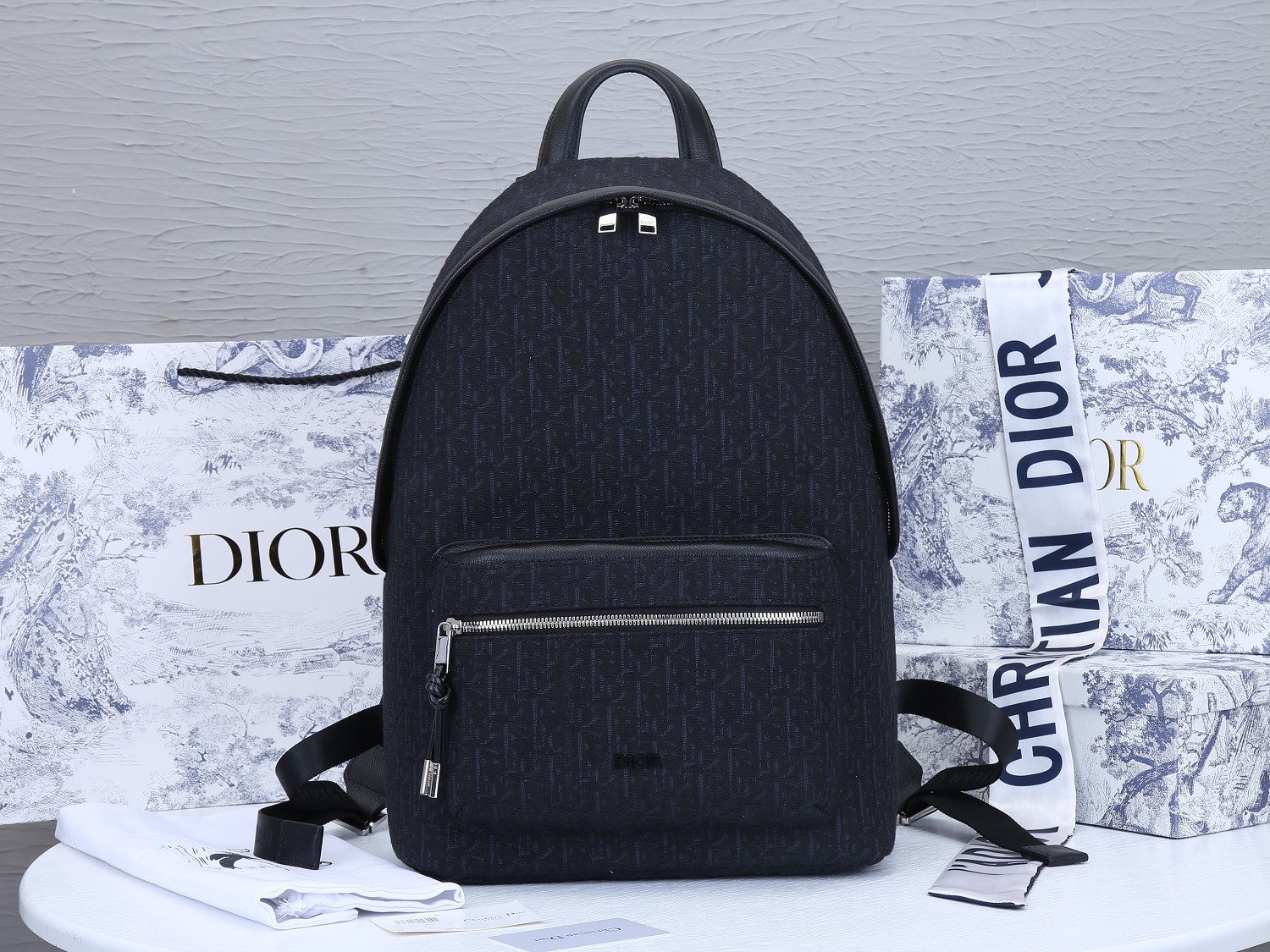 Replica Dior 42Cm Rider Backpack Beige/Blue - Image 6