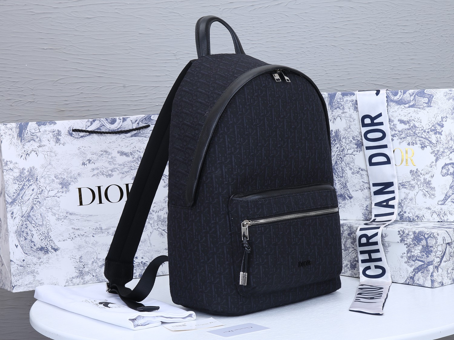 Replica Dior 42Cm Rider Backpack Beige/Blue - Image 7