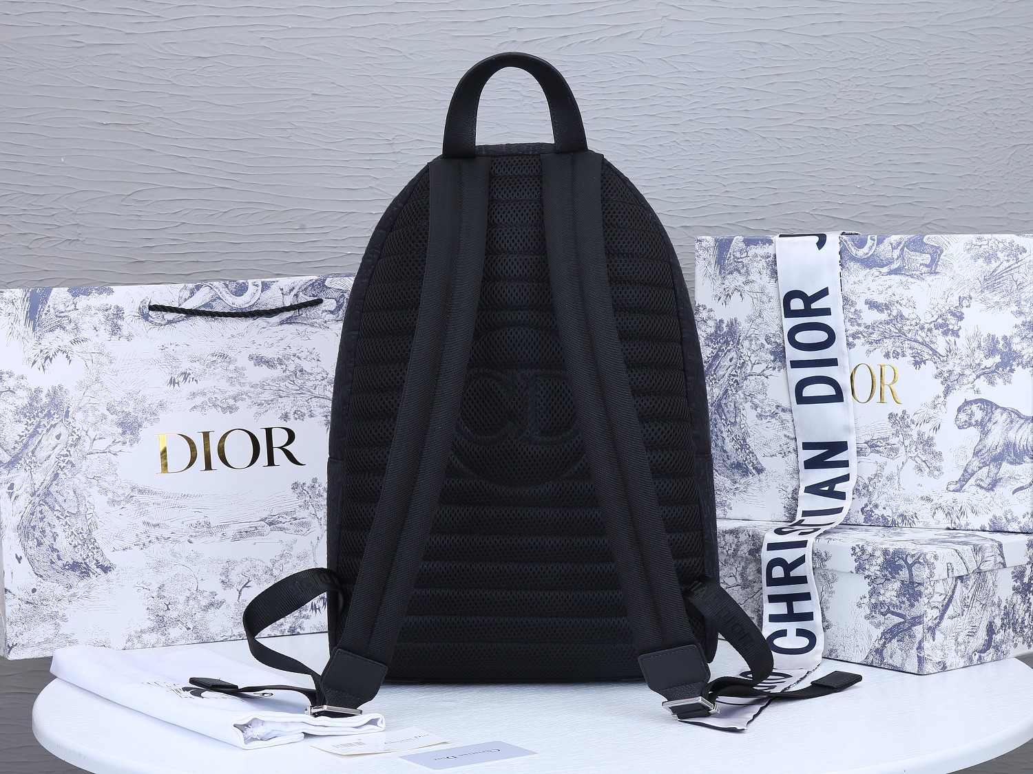 Replica Dior 42Cm Rider Backpack Beige/Blue - Image 8