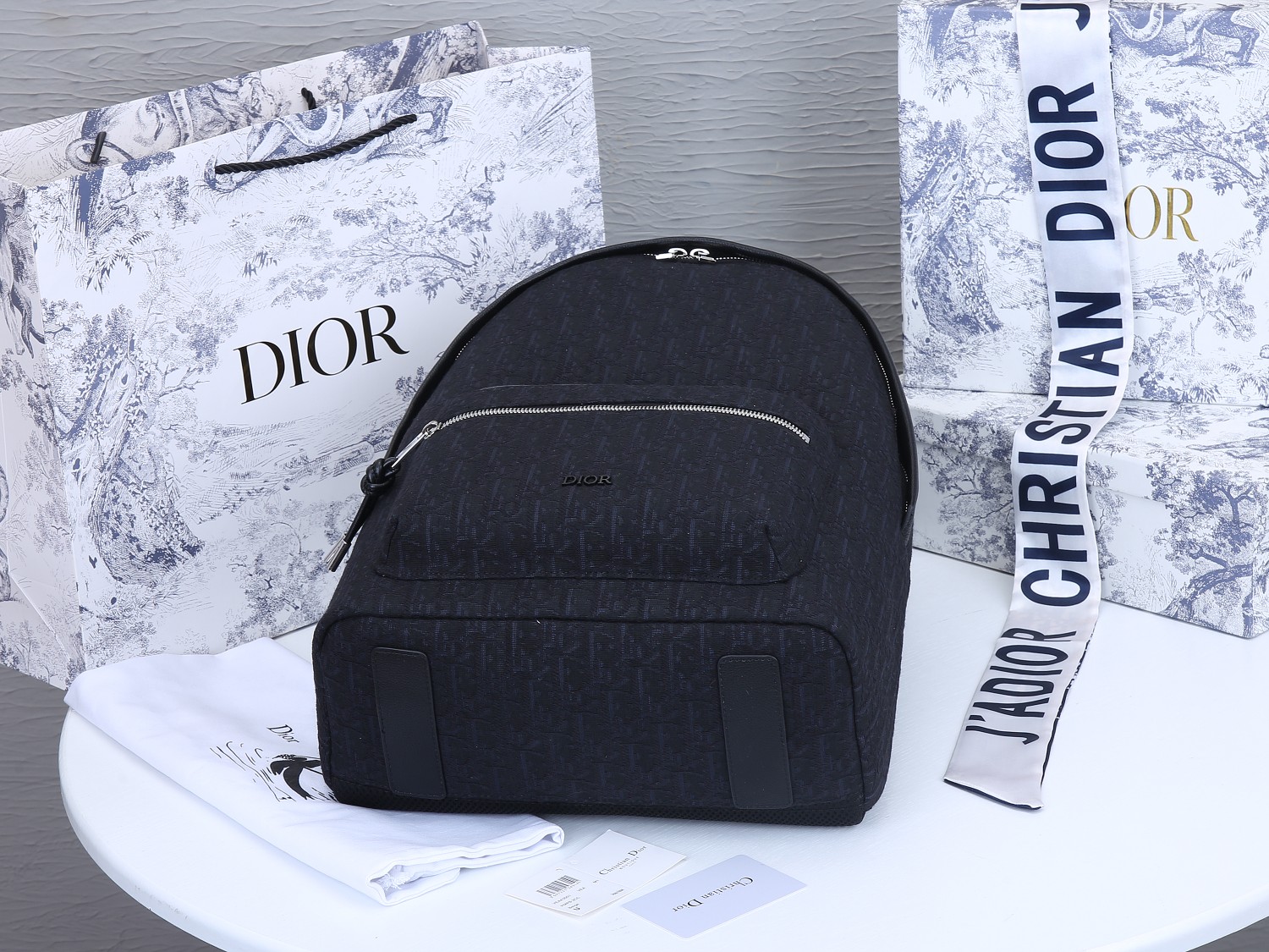 Replica Dior 42Cm Rider Backpack Beige/Blue - Image 9