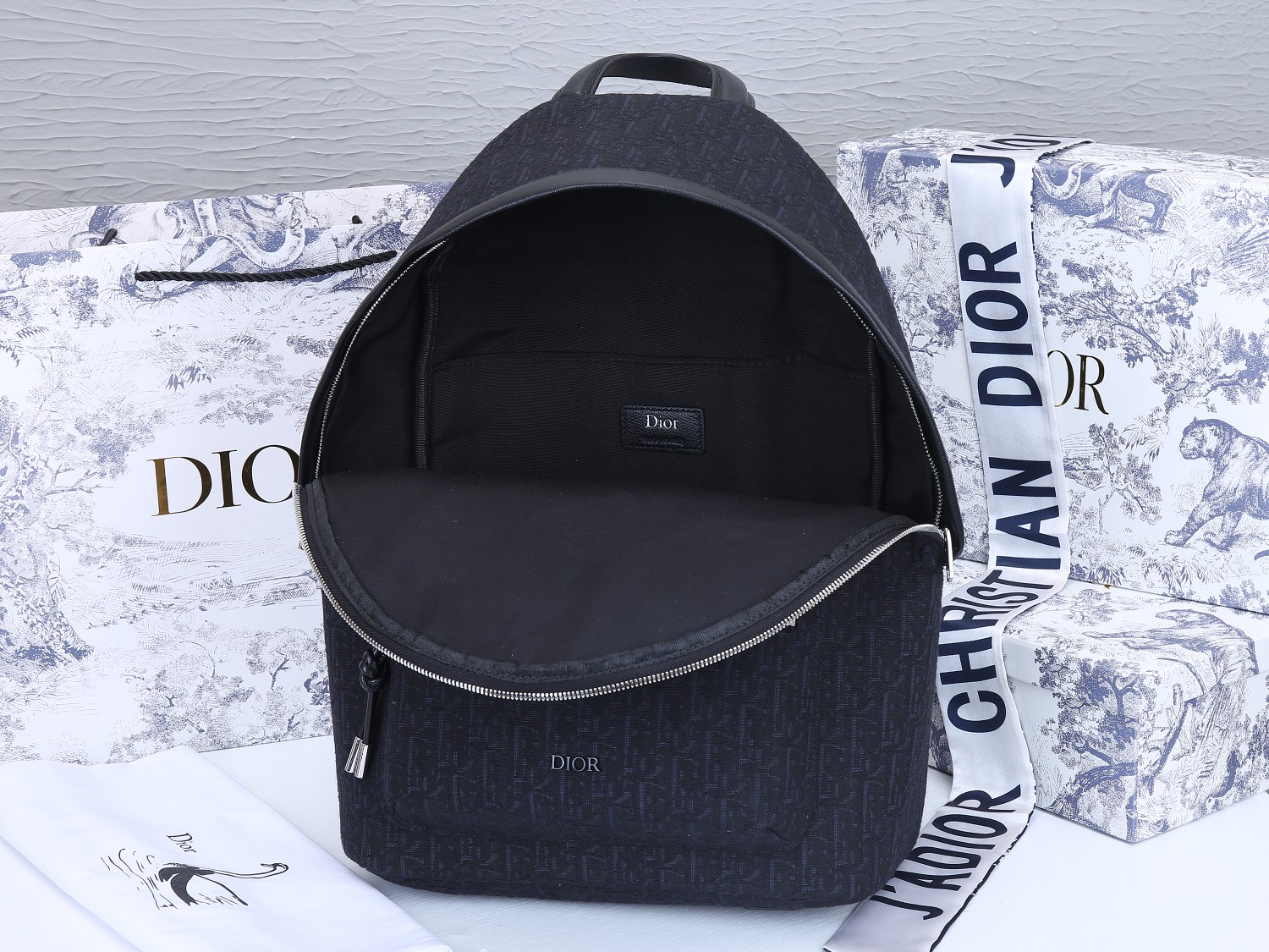 Replica Dior 42Cm Rider Backpack Beige/Blue - Image 10