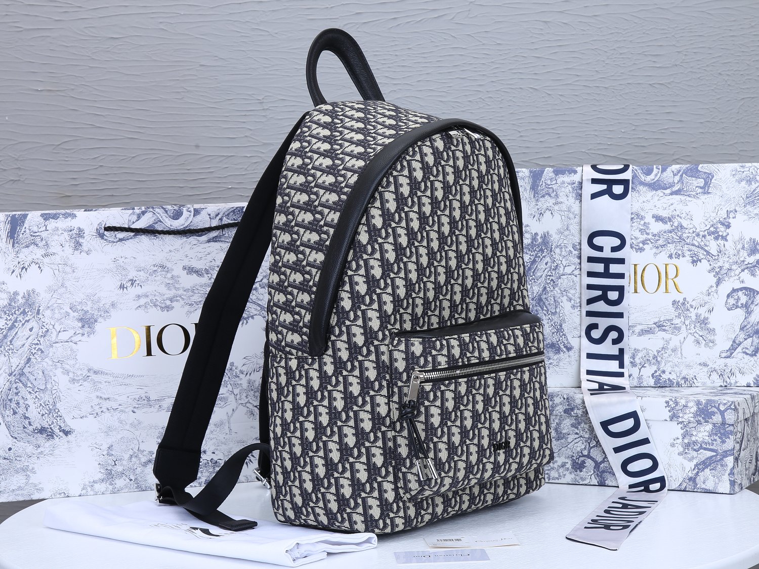 Replica Dior 42Cm Rider Backpack Beige/Blue - Image 2