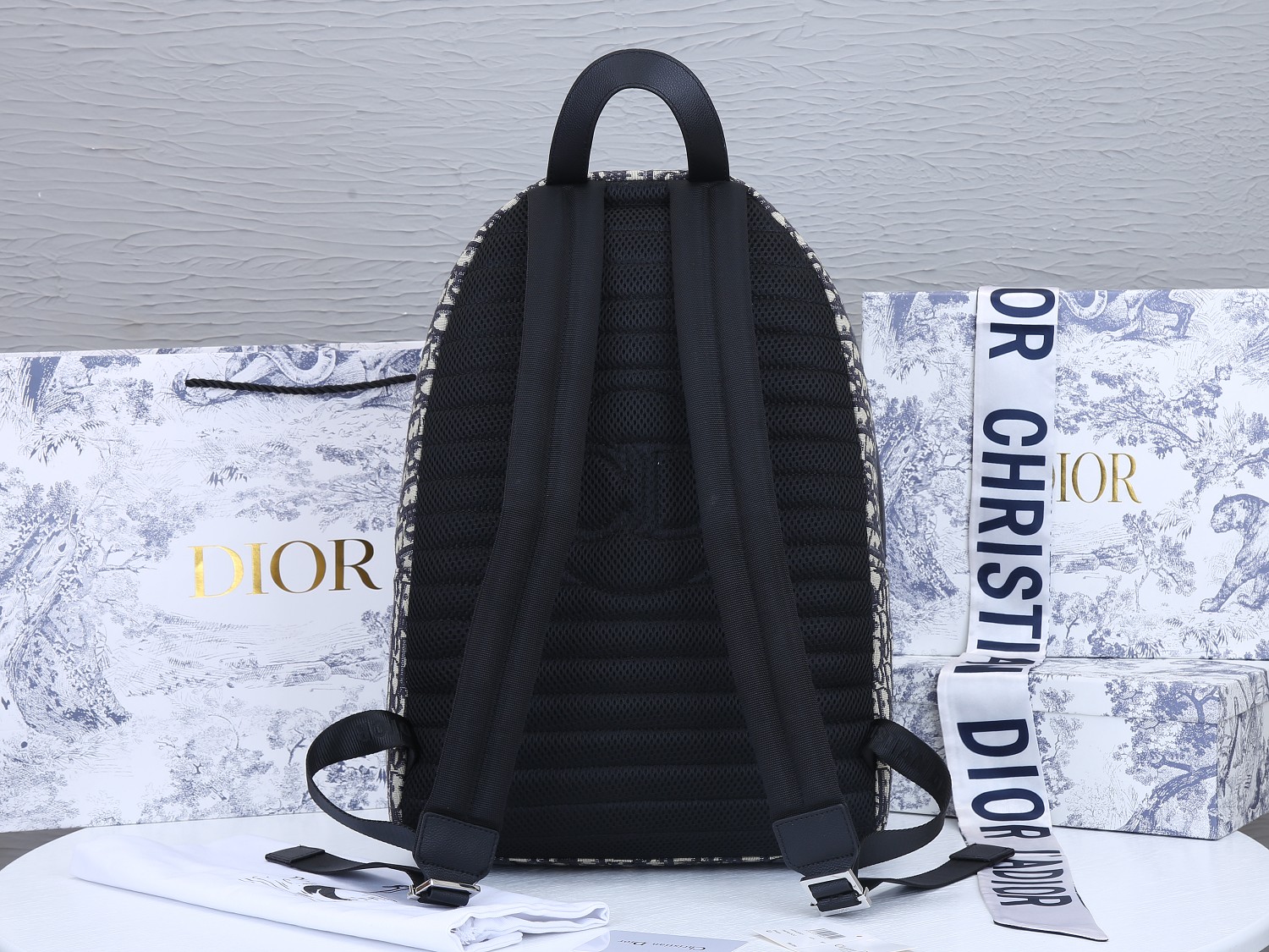 Replica Dior 42Cm Rider Backpack Beige/Blue - Image 3