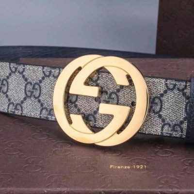 Alternative view of Replica Gucci Belt 400360- Gold Buckle 38Mm