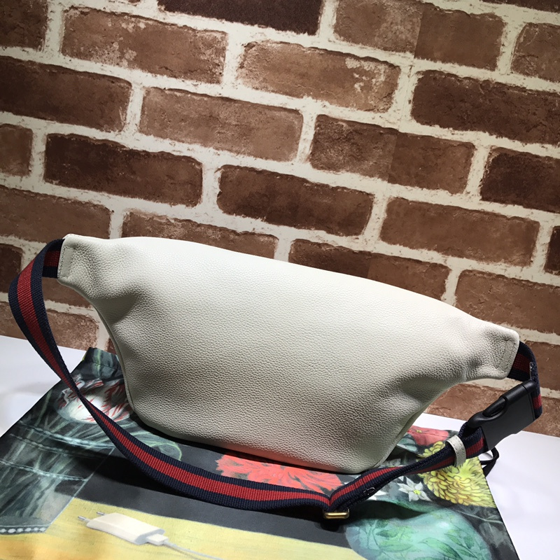 Replica Gucci Leather Belt Bag 493869 Black/White - Image 12