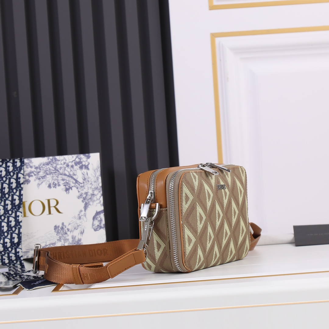 Replica Dior Messenger Pouch- Brown/Gray - Image 3