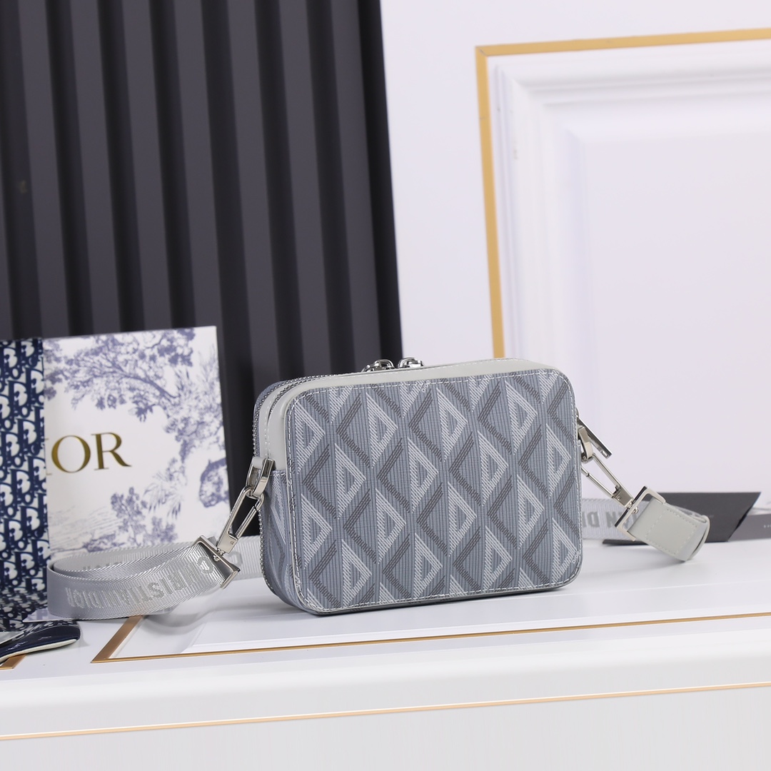 Replica Dior Messenger Pouch- Brown/Gray - Image 9