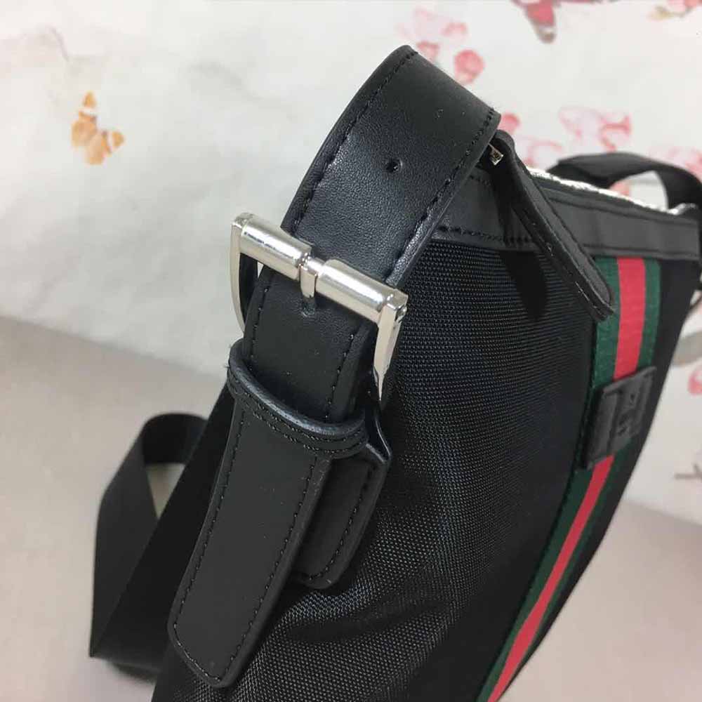 Replica Gucci Shoulder Crossbody Bag Black/Grey 387111 - Image 12