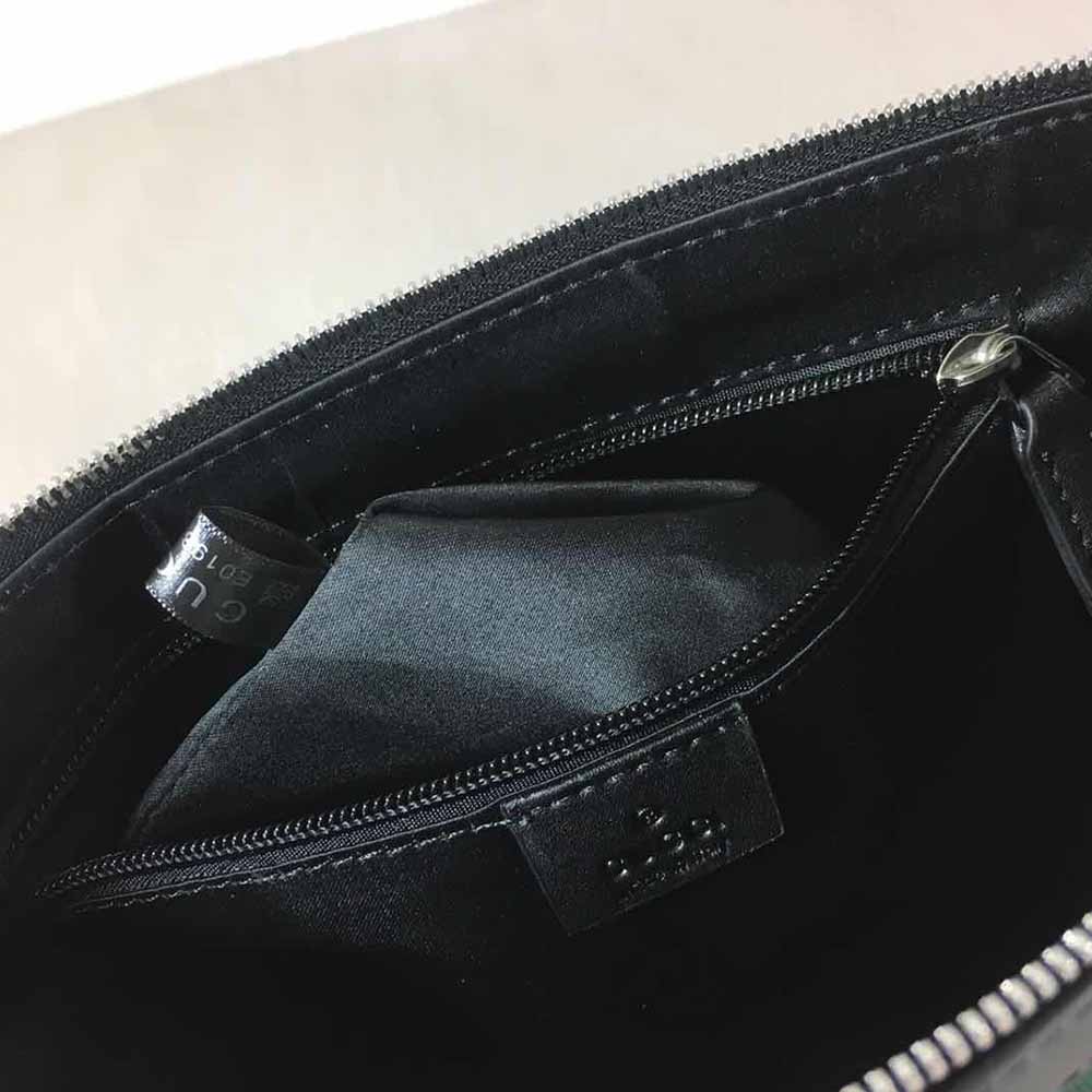 Replica Gucci Shoulder Crossbody Bag Black/Grey 387111 - Image 4