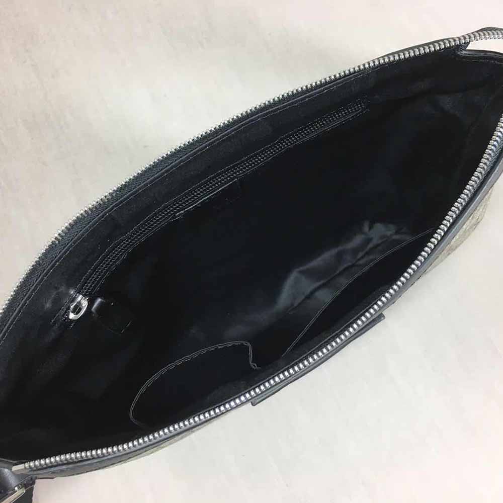 Replica Gucci Shoulder Crossbody Bag Black/Grey 387111 - Image 5