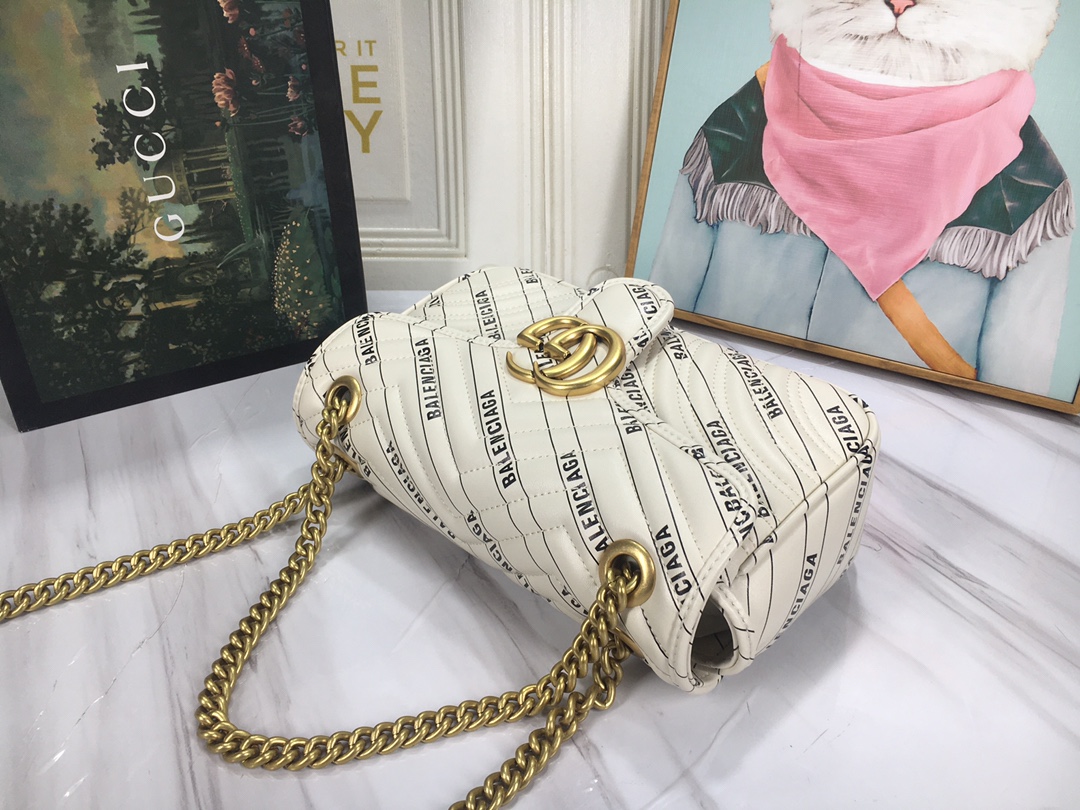 Replica Gucci The Hacker Project Small Double G Marmont Bag - Image 9