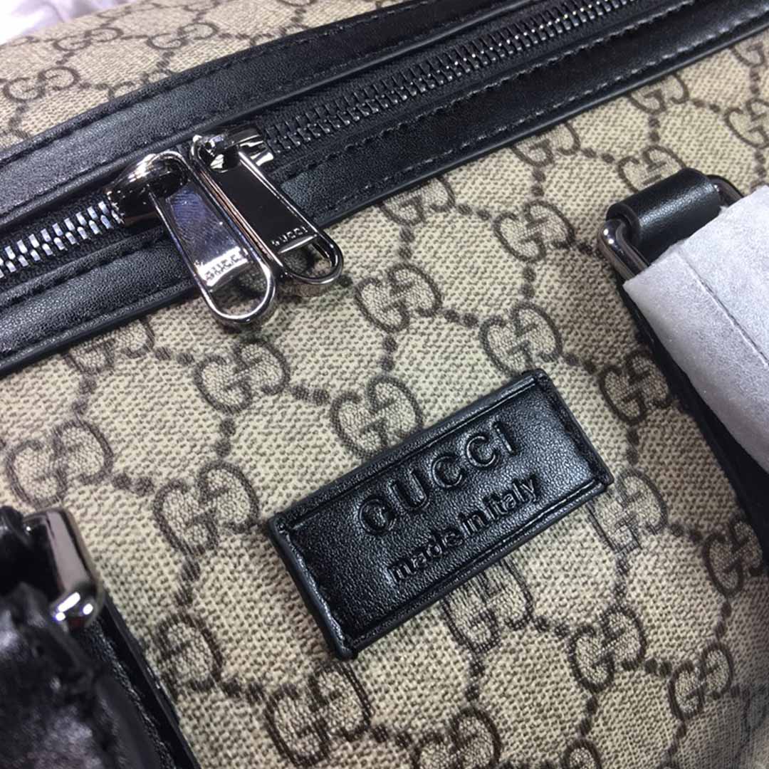 Replica Gucci Double G Black Carry-On Duffle 474131 Black/Grey - Image 10