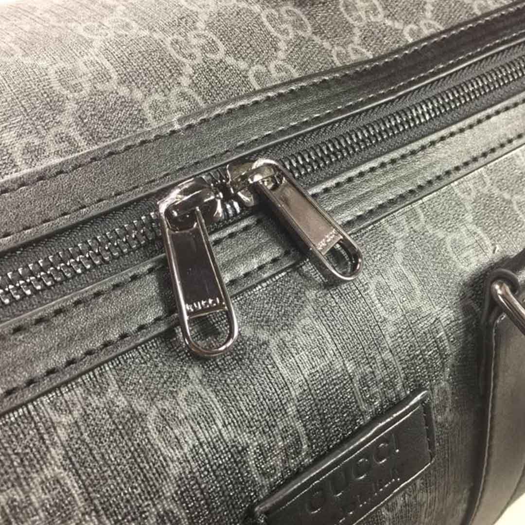 Replica Gucci Double G Black Carry-On Duffle 474131 Black/Grey - Image 3