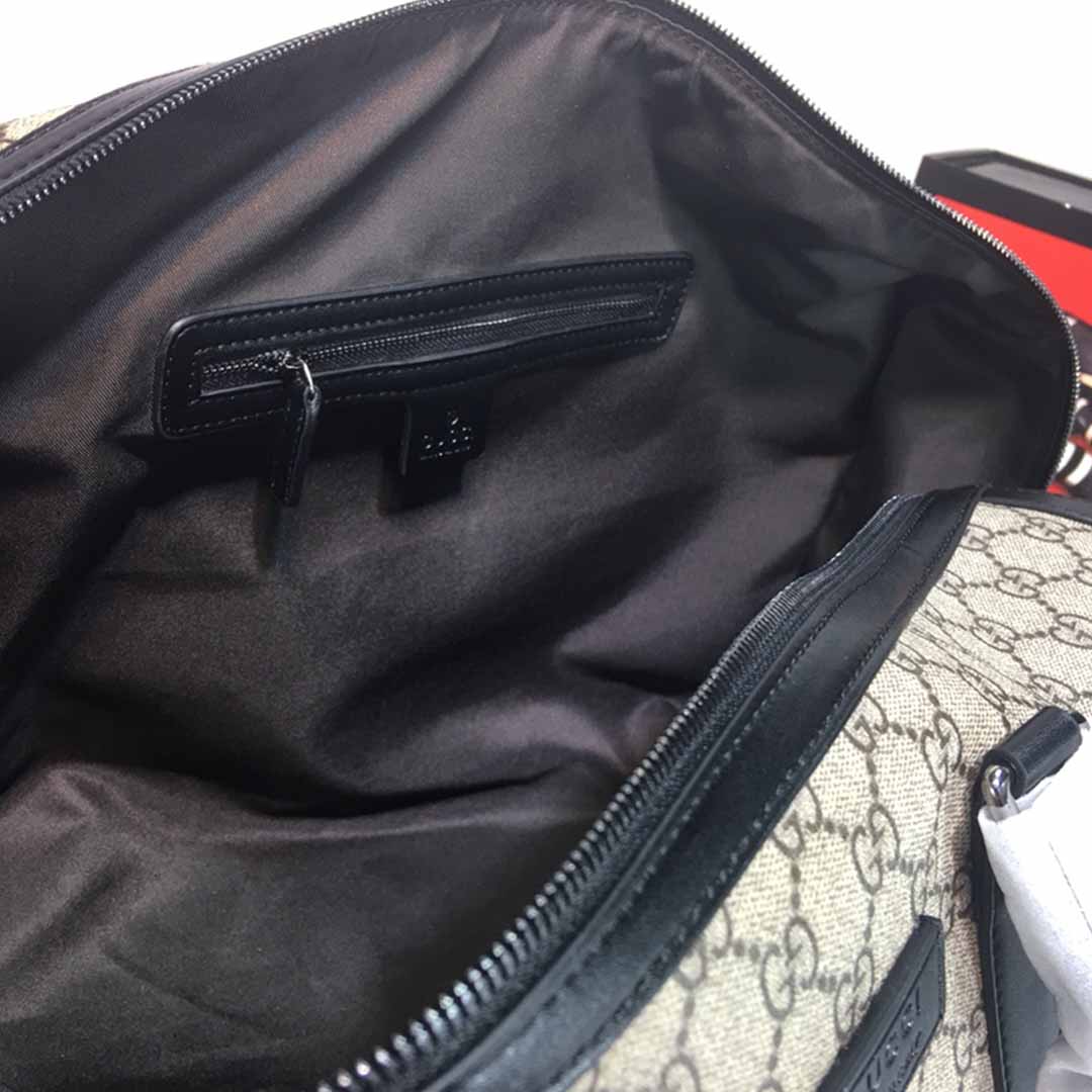 Replica Gucci Double G Black Carry-On Duffle 474131 Black/Grey - Image 9