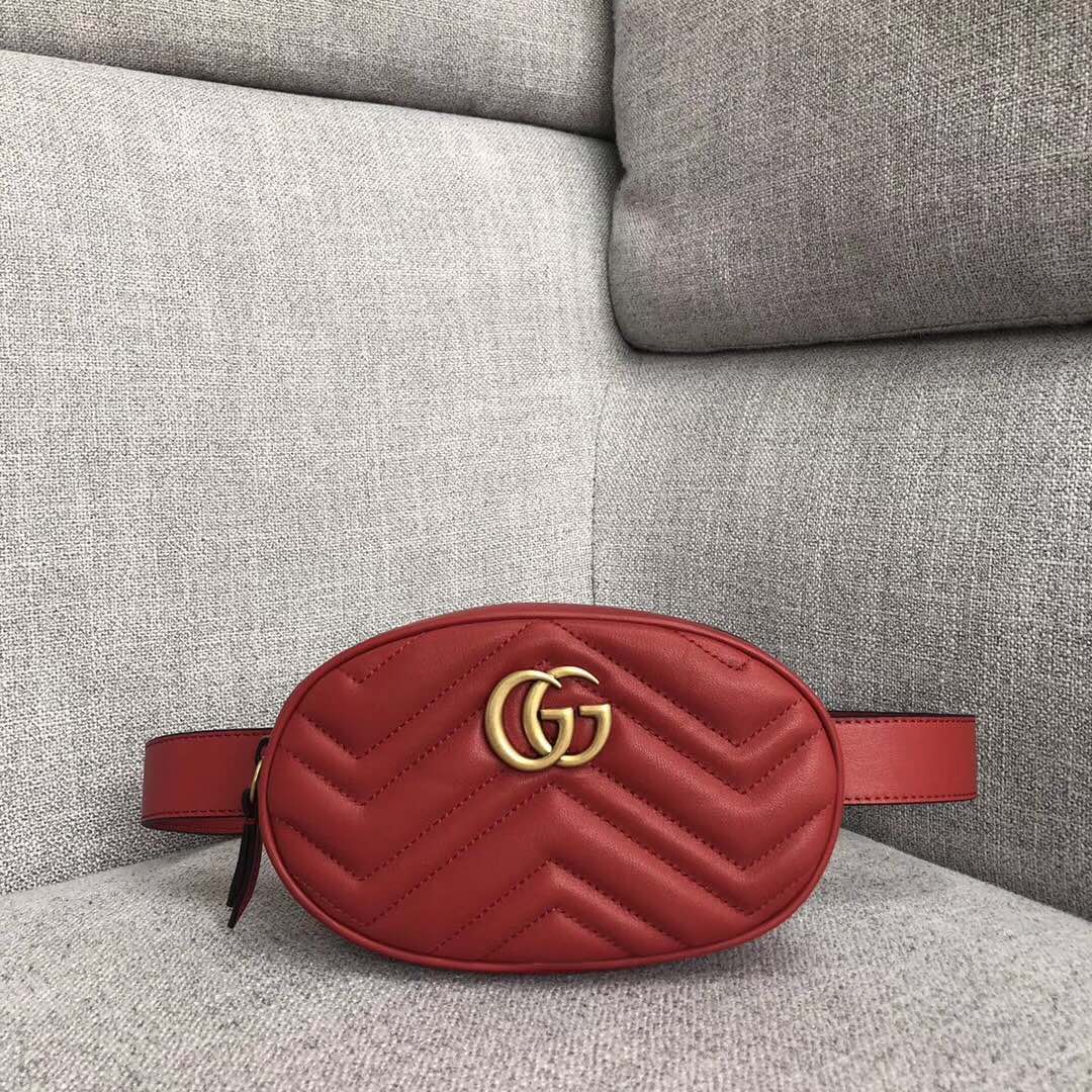 Replica Gucci Marmont Matelasse Leather Belt Bag - Image 4