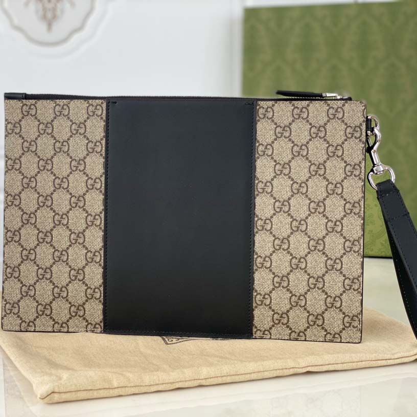 Replica Gucci Beige Canvas Pouch - Image 2