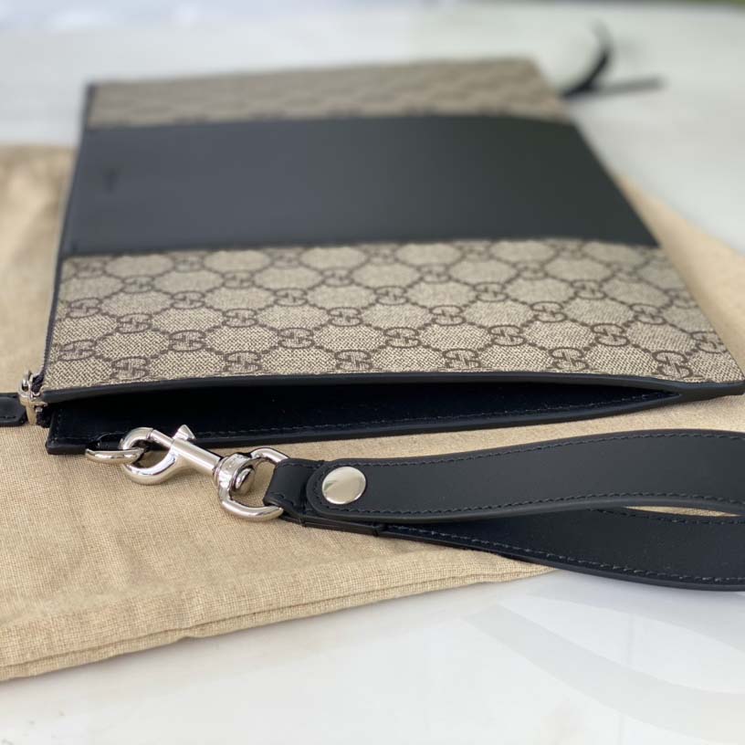 Replica Gucci Beige Canvas Pouch - Image 4