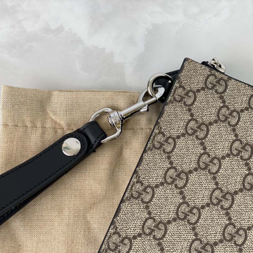 Replica Gucci Beige Canvas Pouch - Image 6