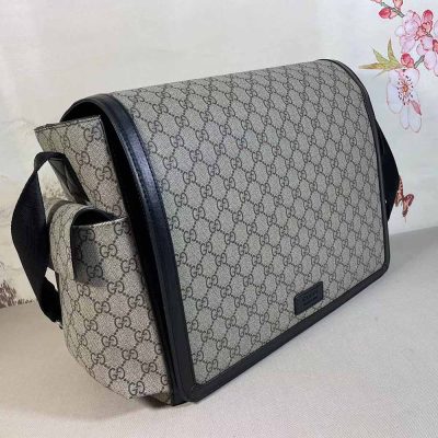Alternative view of Replica Gucci Gg Supreme Diaper Bag Grey/Black 495909