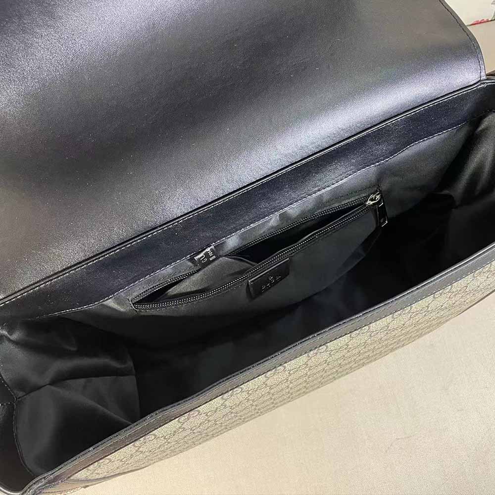 Replica Gucci Gg Supreme Diaper Bag Grey/Black 495909 - Image 4
