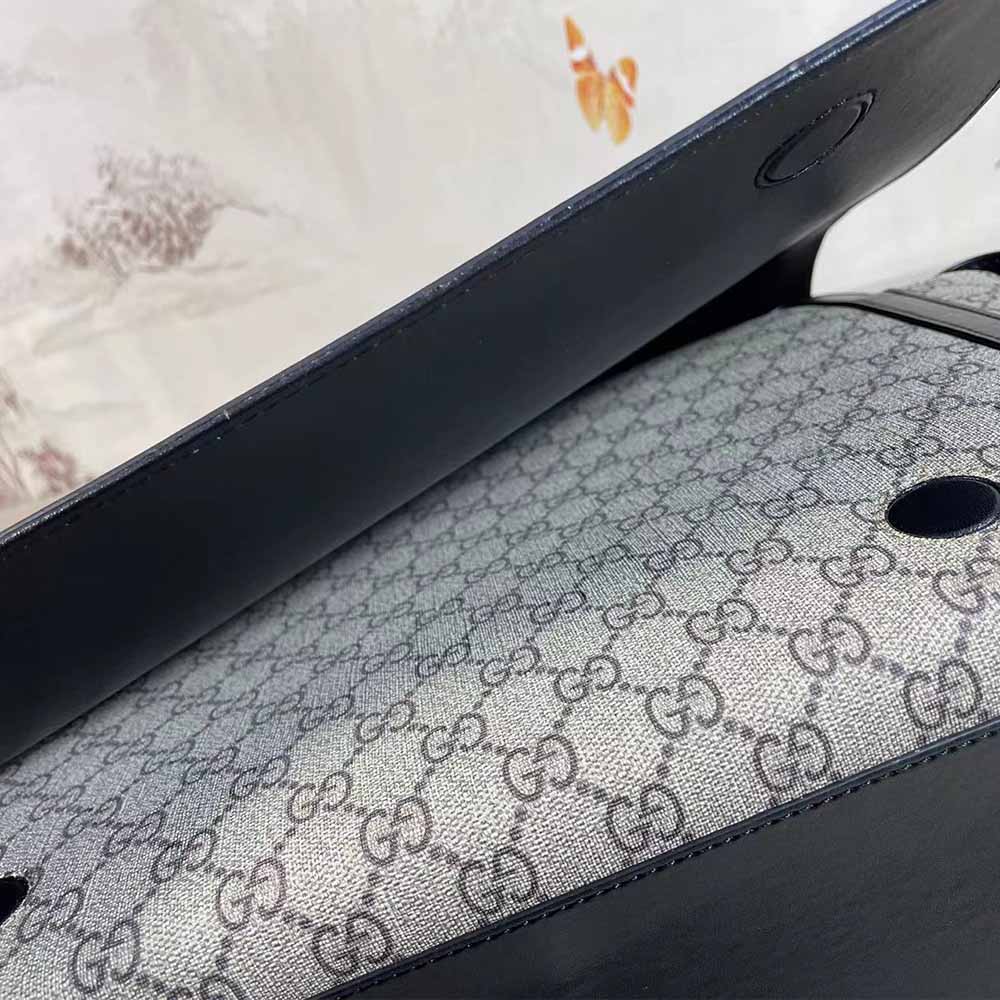 Replica Gucci Gg Supreme Diaper Bag Grey/Black 495909 - Image 5