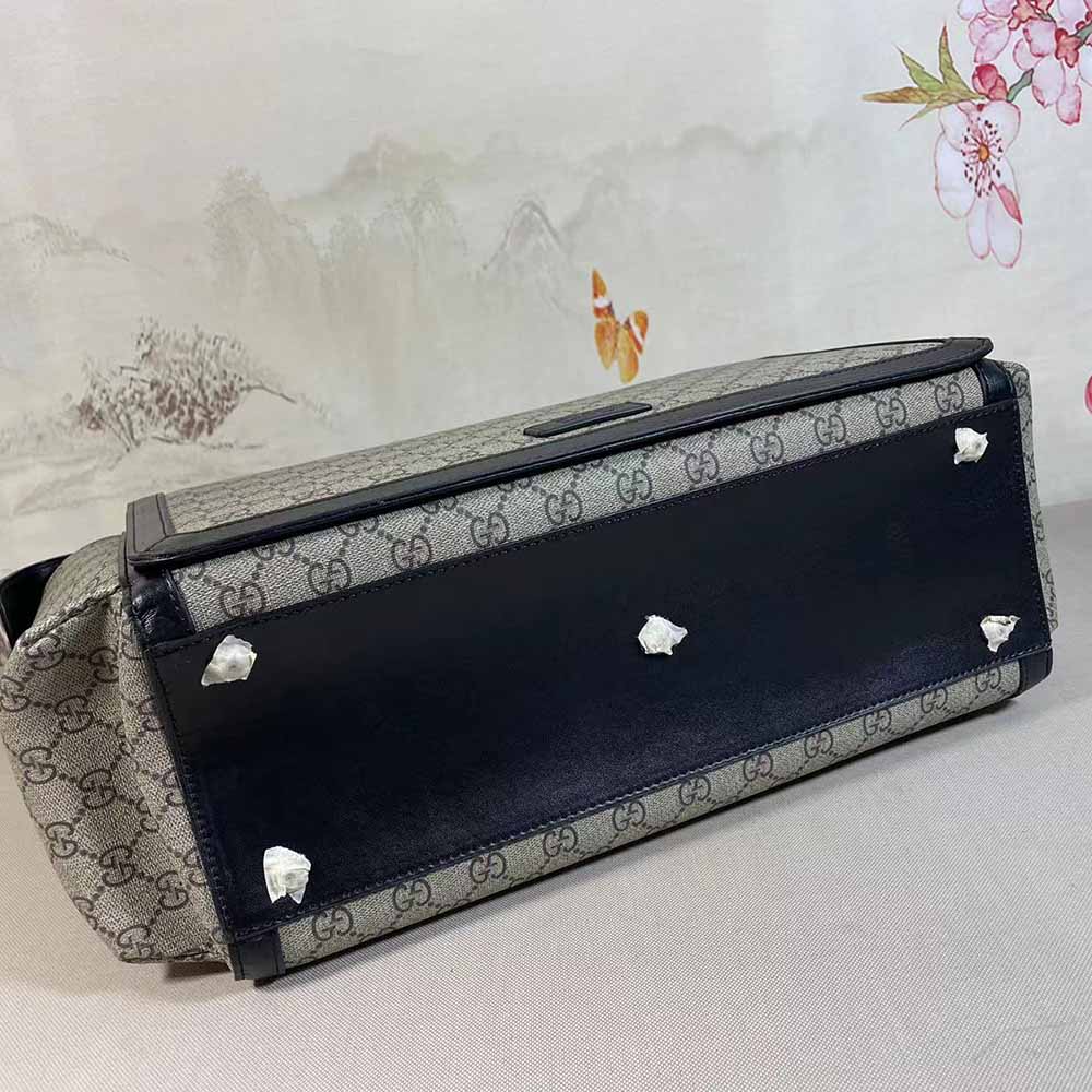 Replica Gucci Gg Supreme Diaper Bag Grey/Black 495909 - Image 6