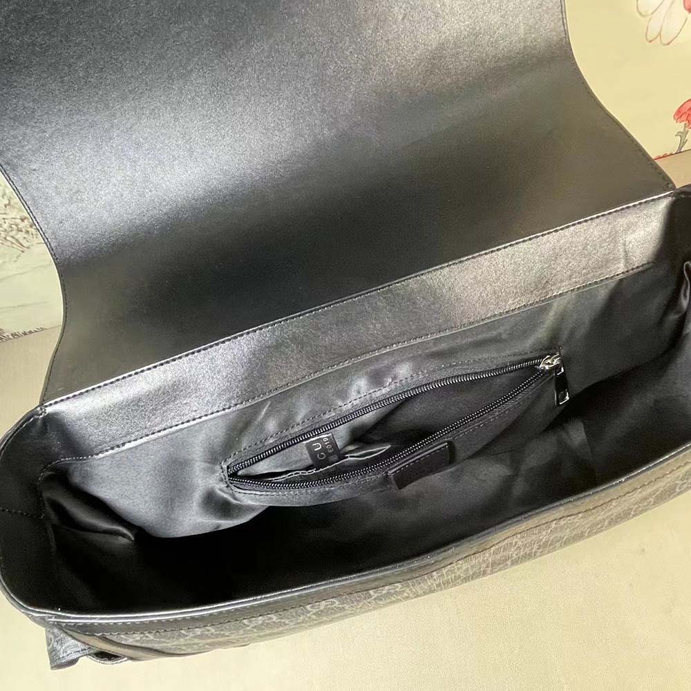 Replica Gucci Gg Supreme Diaper Bag Grey/Black 495909 - Image 10