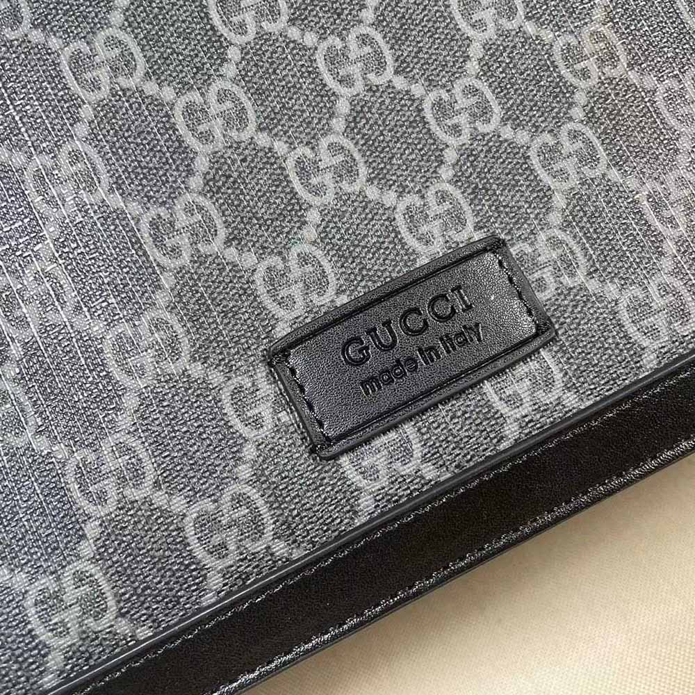 Replica Gucci Gg Supreme Diaper Bag Grey/Black 495909 - Image 13