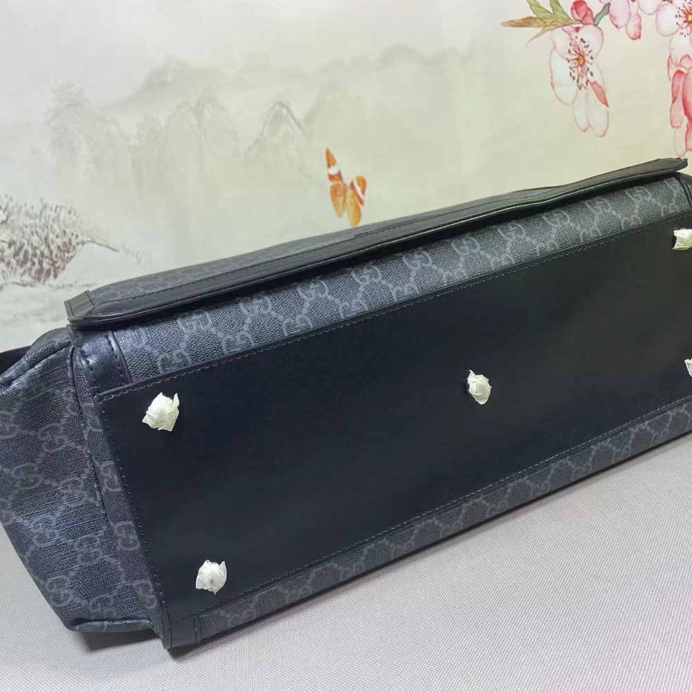 Replica Gucci Gg Supreme Diaper Bag Grey/Black 495909 - Image 15