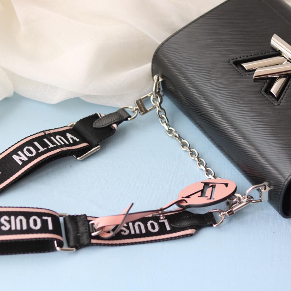 Replica Louis Vuitton Twist Mm M56628 Black/White/Pink - Image 7