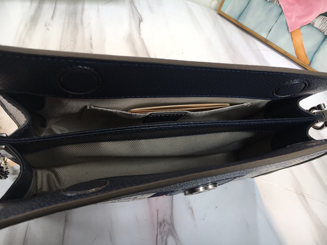 Replica Gucci Ophidia Small Shoulder Bag Beige/Black - Image 10