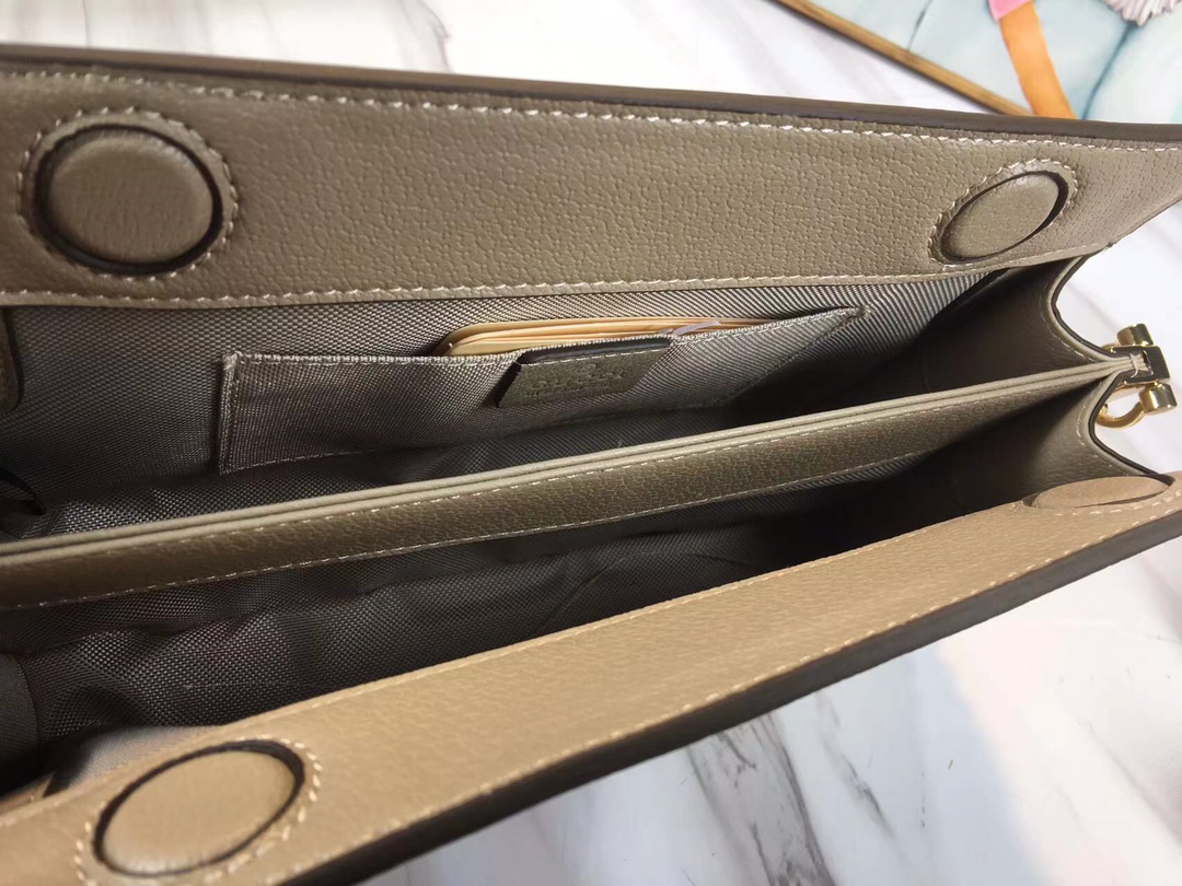 Replica Gucci Ophidia Small Shoulder Bag Beige/Black - Image 5