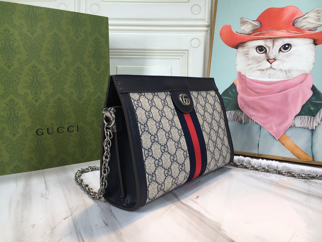 Replica Gucci Ophidia Small Shoulder Bag Beige/Black - Image 7