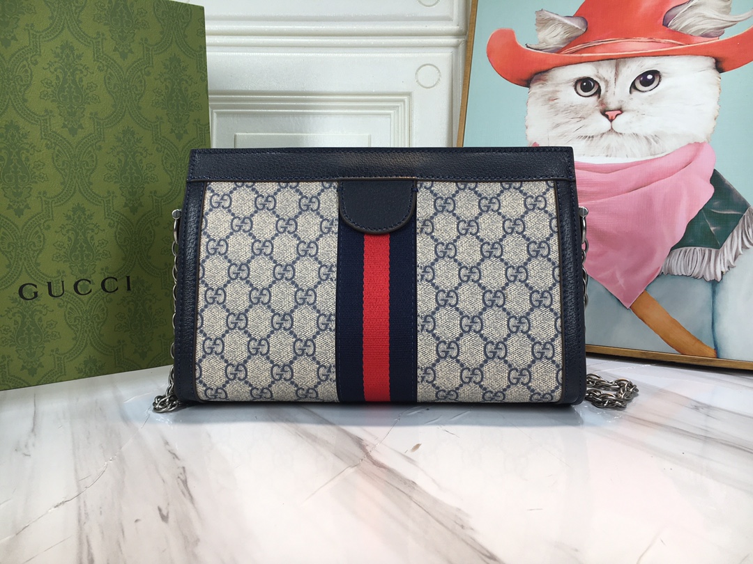Replica Gucci Ophidia Small Shoulder Bag Beige/Black - Image 8