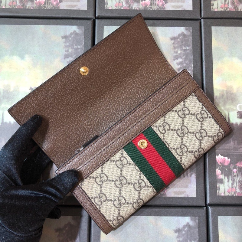 Replica Gucci Aaa-Ophidia Continental Wallet Beige - Image 5
